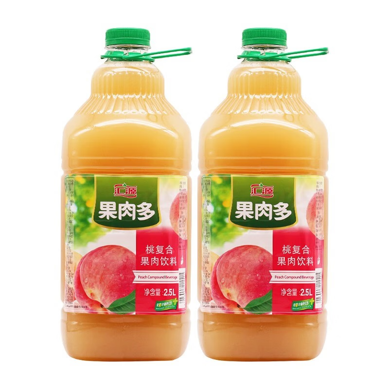 汇源 桃汁整箱果汁饮料2.5L*6桶高清大图