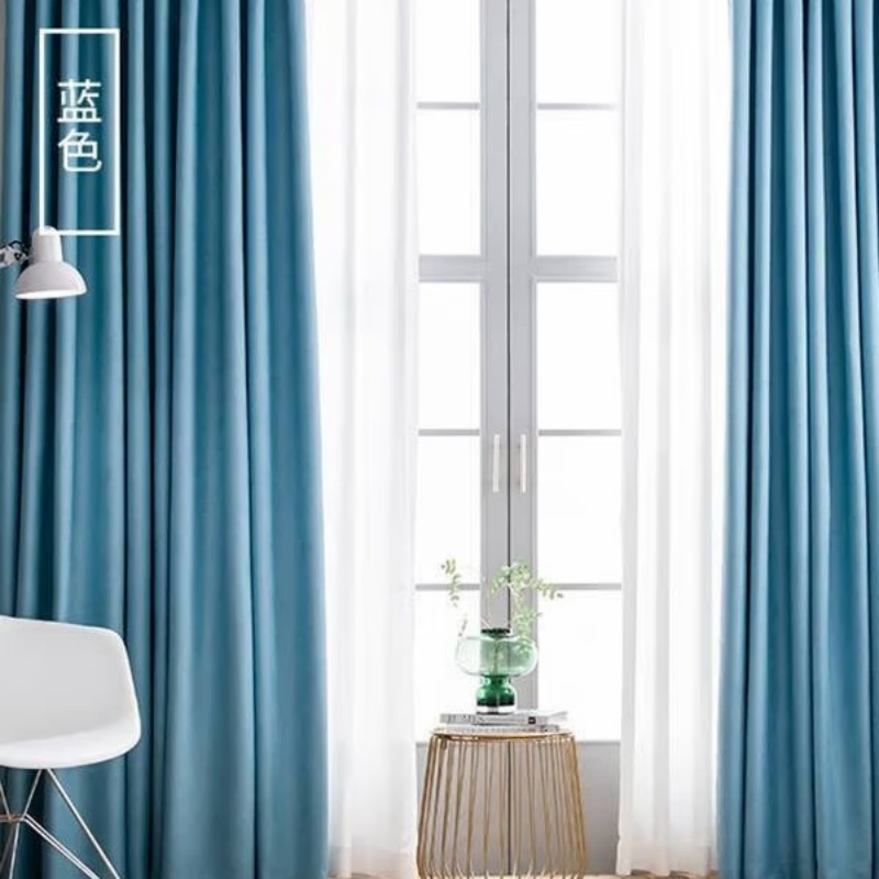 常喜悦 窗帘布艺 双面亚麻窗帘 含罗马杆 轨道配件 CXY-CL02031 米高清大图