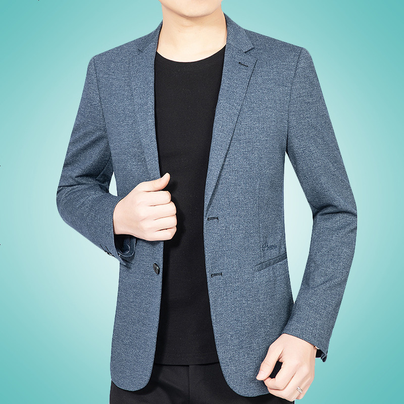 正品红豆春秋装新款男西装商务休闲小西服男夹克修身青中年男外套