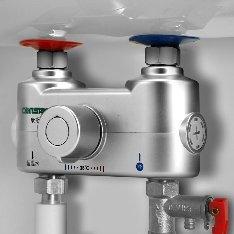 古达电热水器恒温阀智能自动冷热水调节器混水阀小厨宝龙头家用混水阀