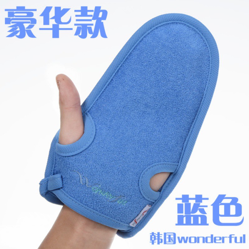 神奇免搓澡巾强力女士不疼露手指去灰角质双面搓澡的家用洗澡 三维工匠浴球高清大图