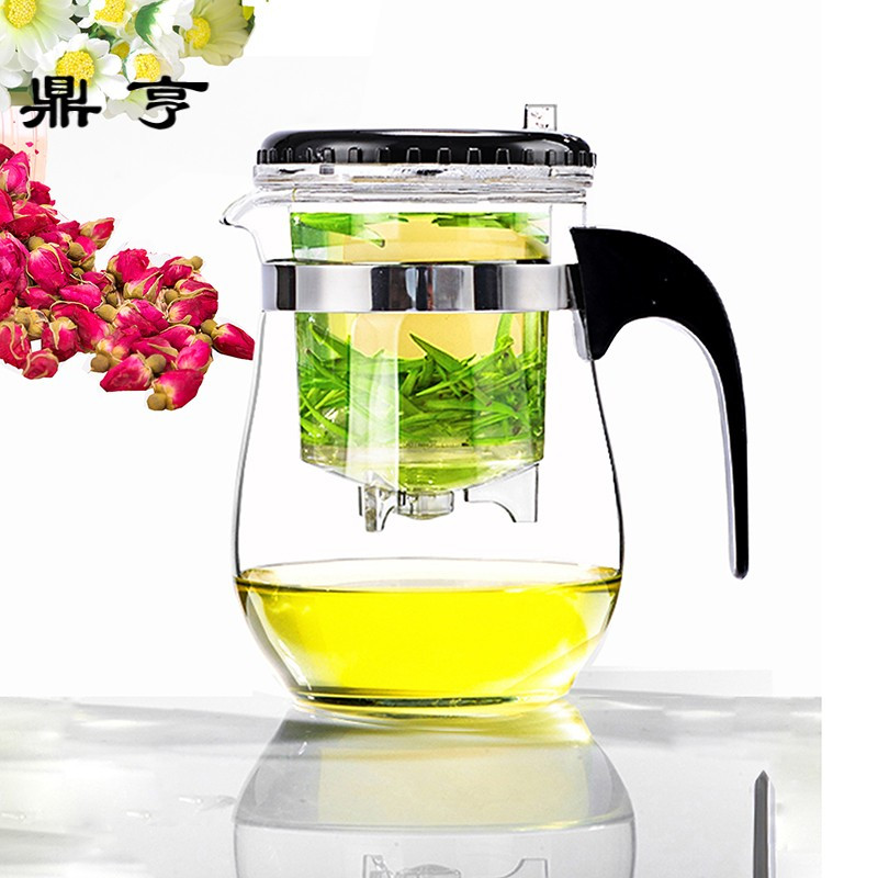 鼎亨飘逸杯泡茶壶便携家用冲泡器过滤按压式全玻璃茶具办公室
