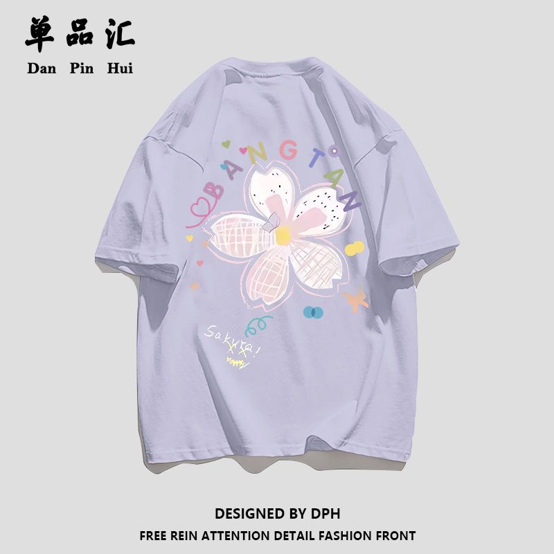 单品汇学生纯棉短袖T恤女韩版潮流甜美宽松百搭半袖女装上衣ins潮