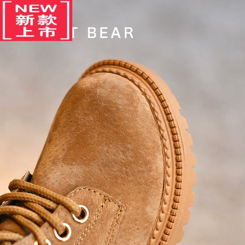 可莉允秋冬宝宝马丁靴加绒男童棉鞋大黄靴儿童鞋子女童靴子小童短靴图片