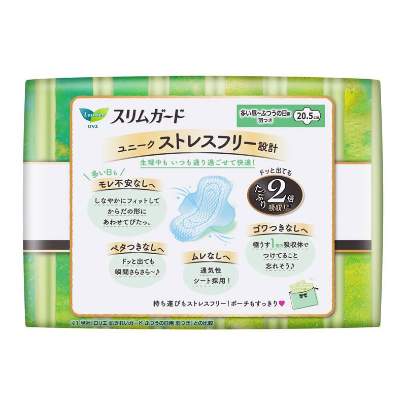 花王乐而雅(laurier)零触感特薄日用25cm*19片卫生巾 夜用日夜组合装如图姨妈巾(日本原装进口)
