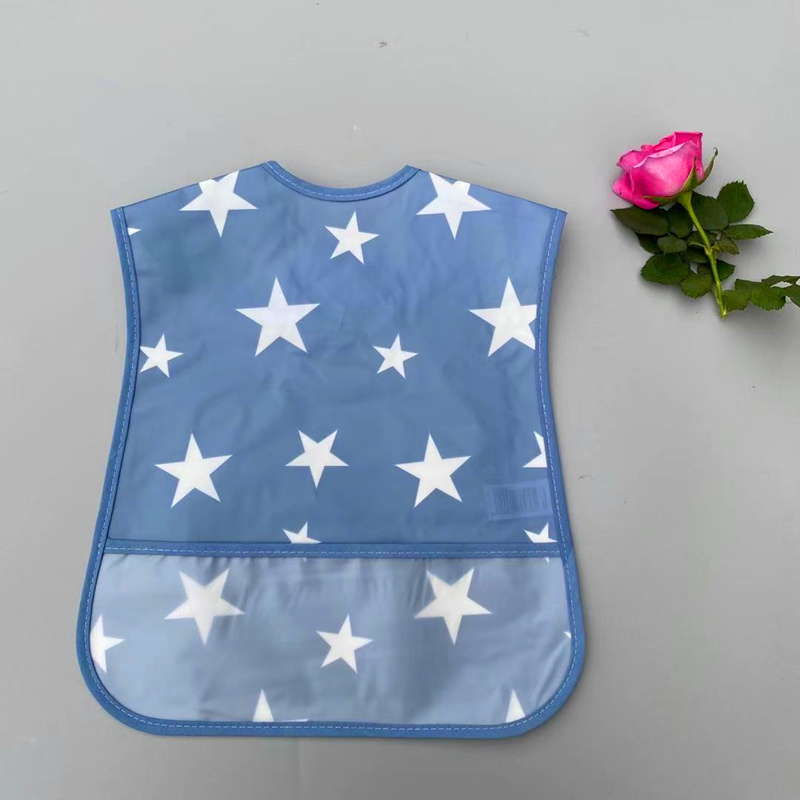 日韩宝宝全棉防水吃饭围嘴饭兜婴儿童薄款透气吃饭衣小孩围兜罩衣