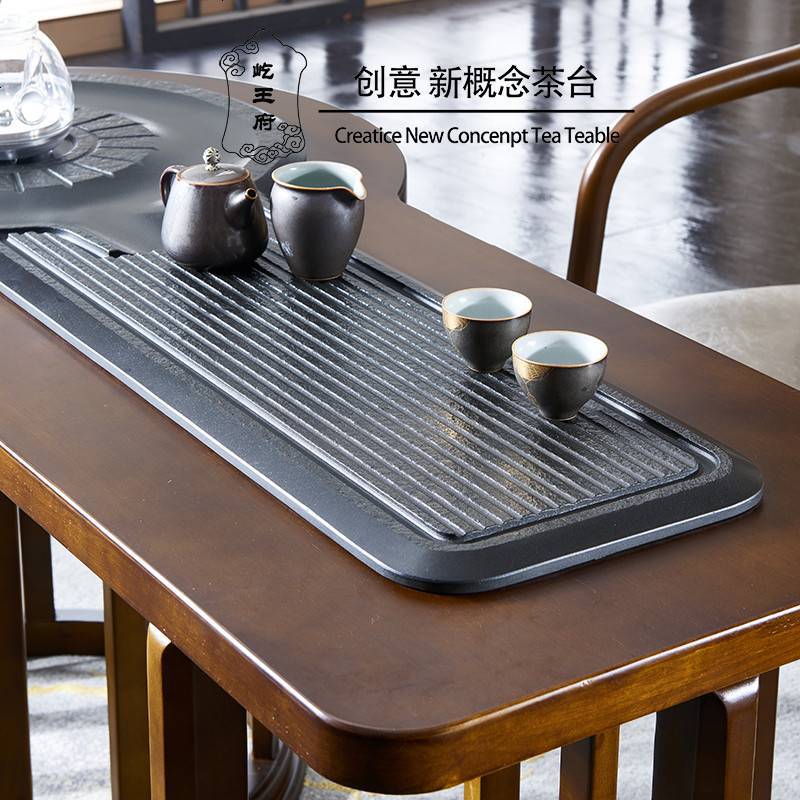 功夫茶桌泡茶台办公自动上水茶几新中式实木茶台茶桌椅组合