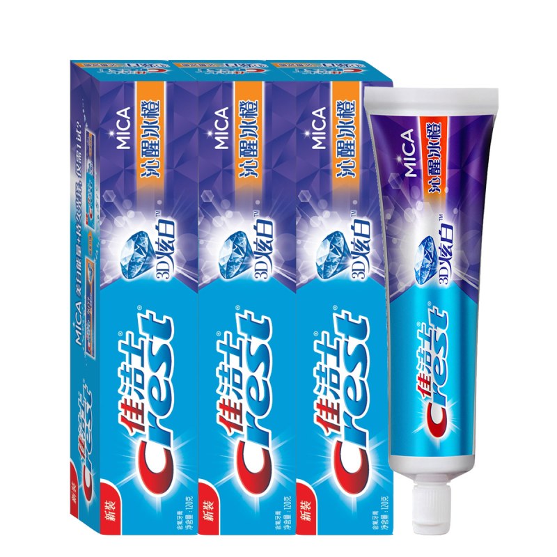 佳洁士(Crest) 3D炫bai沁醒冰橙牙膏120克两支装