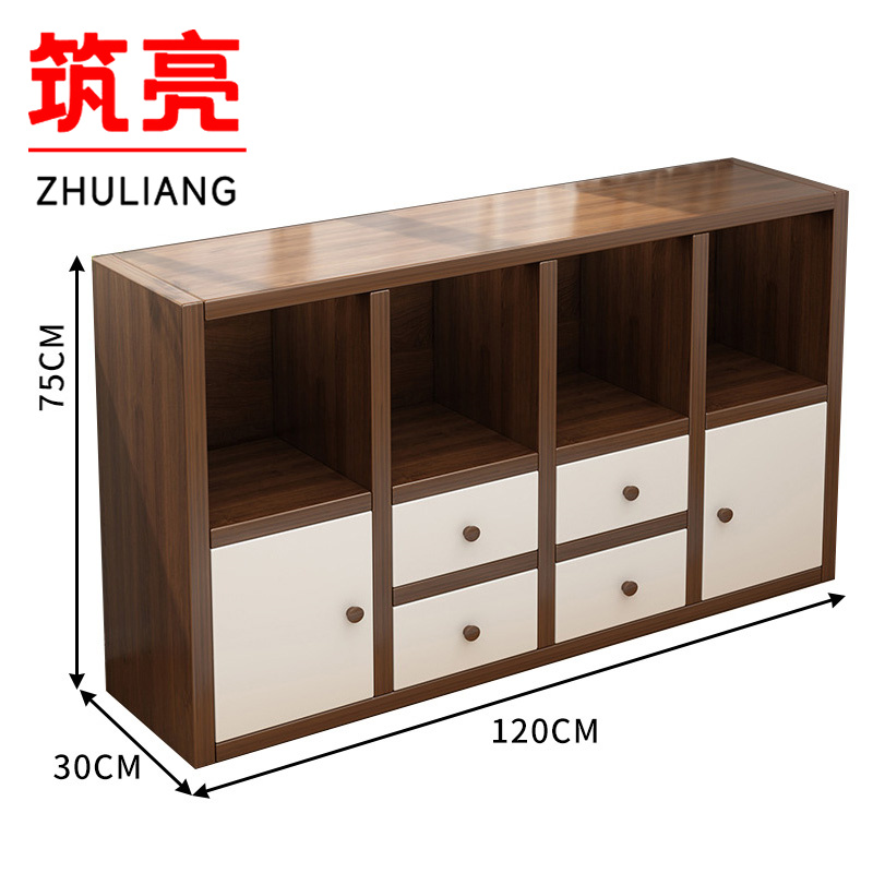 筑亮 储物柜 120*30*75cm胡桃色 台高清大图