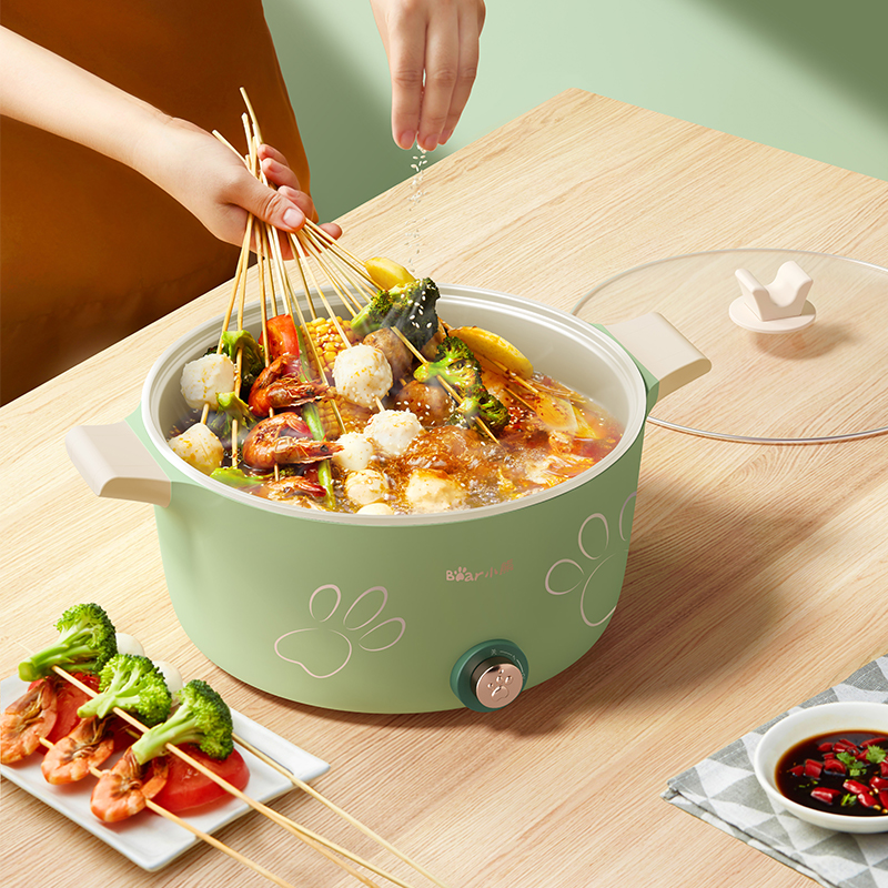 小熊(bear)多功能电火锅春意绿1500W DHG-P50G5