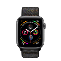 Apple Watch Series4 智能手表GPS+蜂窝网络款 44毫米深空灰色铝金属表壳搭配黑色回环式运动表带