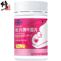 修正长兴牌叶酸片孕前孕早期孕妇 备孕男女备孕营养片可搭多种复合维生素叶酸钙片孕期补血专用保健品 60片/瓶