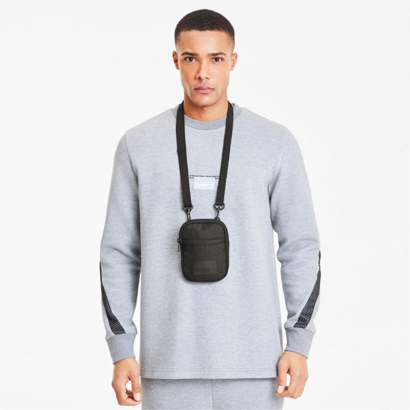 彪马(Puma)Street Portable男女黑色休闲小肩包077013 01