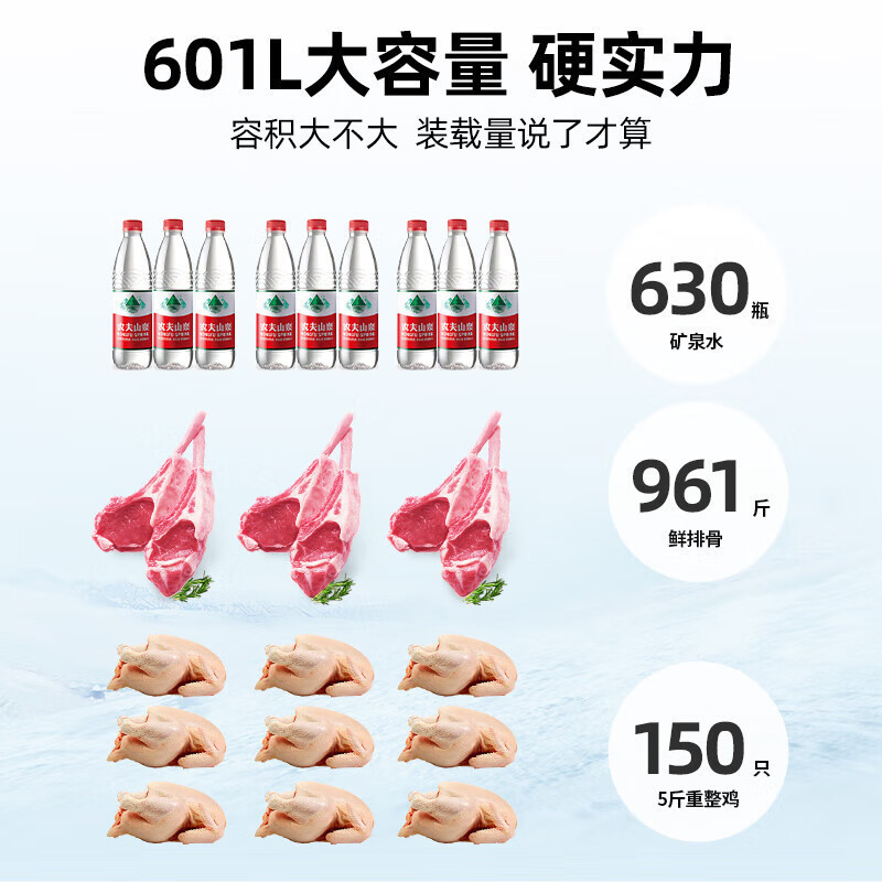 星星(XINGX)BD/BC-618GD冰柜618升商用卧式大冷柜 冷藏冷冻转换商用保鲜设备 雪糕冰冻柜急冻速冻大冰柜
