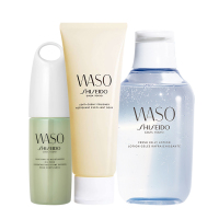 资生堂(SHISEIDO)青春日和面部护肤套装礼盒控油弹润 控油套装 (洁面+水+凝露)
