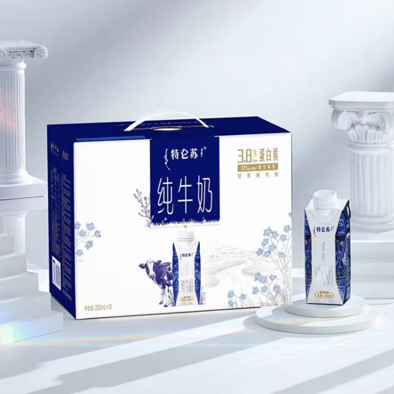 蒙牛(MENGNIU)特仑苏纯牛奶全脂灭菌乳利乐梦幻盖 250ml*10包(3.8g乳蛋白)高清大图