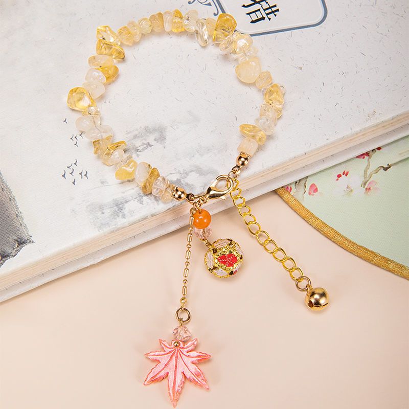 水晶手链女古风流苏超仙清新闺蜜手镯手饰中国风复古宫廷汉服配饰白