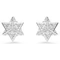 施华洛世奇(SWAROVSKI)几何玩趣闪耀耳钉3D星形水晶耳饰白钻小巧 White