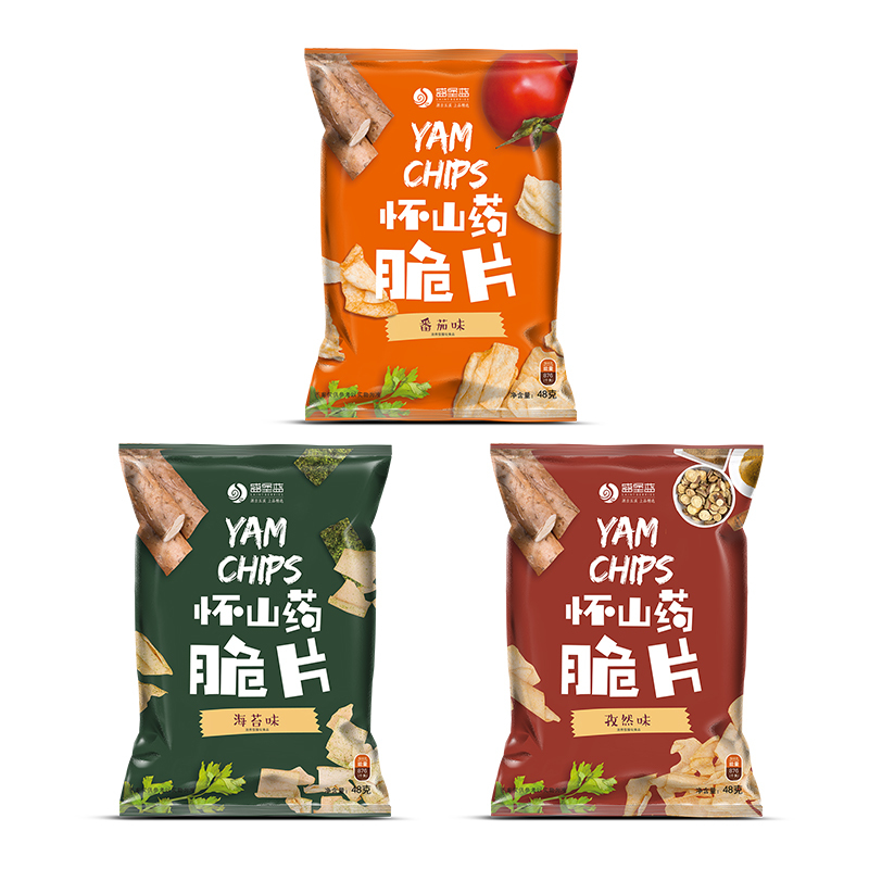 [盛堡蓝]网红抖音休闲零食小吃淮山药薄片脆片薯片怀山药48g/包