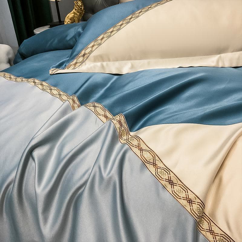 家柏饰(CORATED)四件套全棉全棉北欧风丝滑天丝床单被套冰丝床笠套件床上用品图片