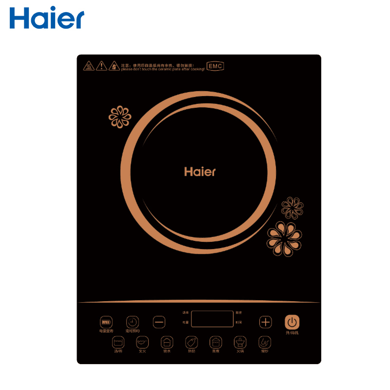海尔(Haier)电磁炉C21-BC15 24小时定时预约6D高效散热技术10档火力7档烹饪S疏绕匀火线盘圈电磁炉