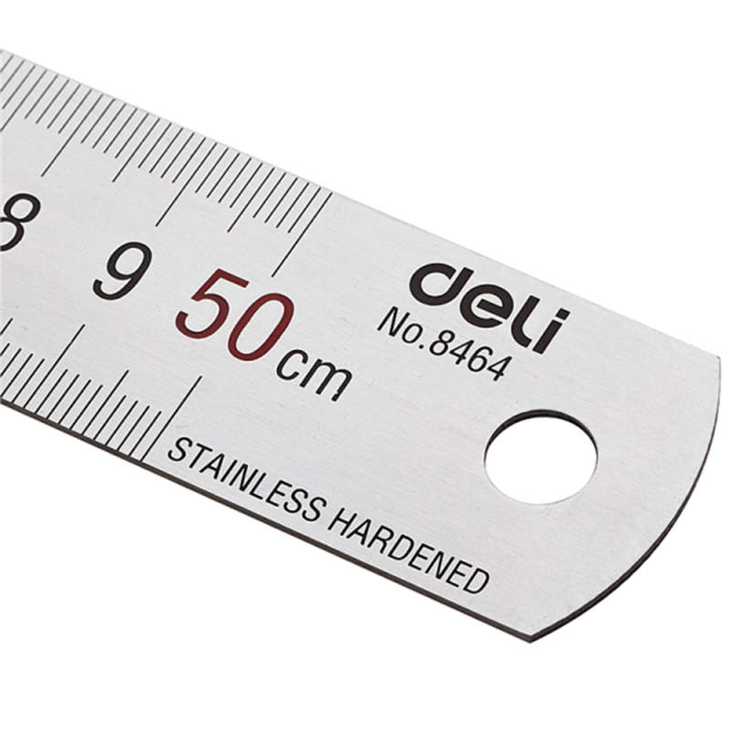 得力(deli) 8464 钢直尺 50CM XHJ 单只装