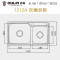 欧琳水槽双槽厨房洗菜盆304不锈钢760*420水斗7212A/76420台上盆台下盆