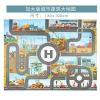 新款儿童城市交通模拟场景地图玩具小汽车停车场公路爬行游戏地垫