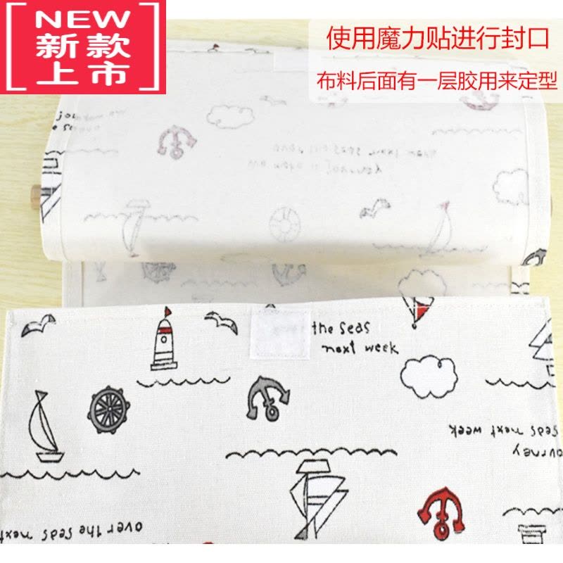 可莉允墙上置物袋收纳袋挂袋卧室床头墙挂式布艺大容量大号杂物袋挂袋门图片