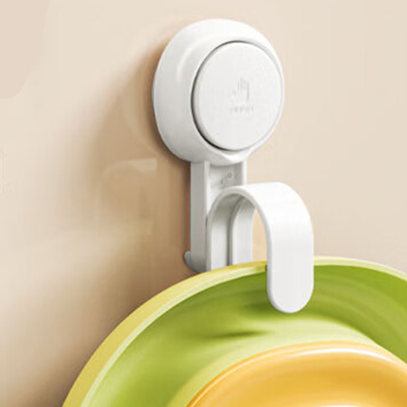 太力澡盆挂钩脸盆挂钩架吸盘免打孔挂盆置物架1个装AW595高清大图