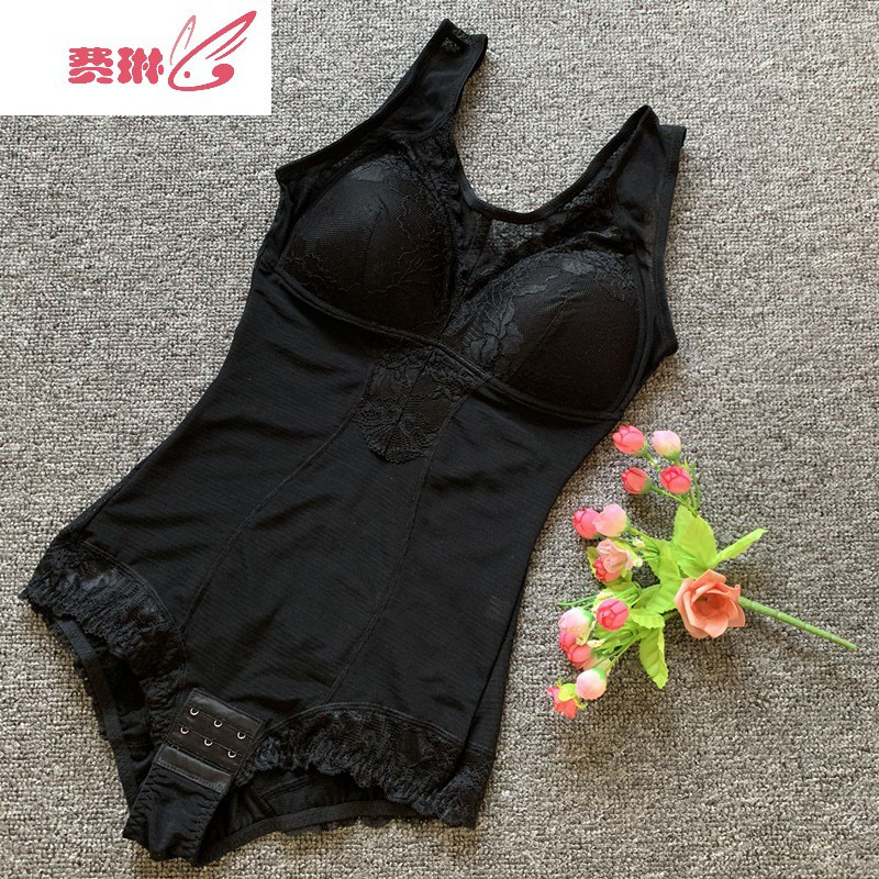 连体塑身衣收腹束腰加紧紧身衣带文胸背心连体束身内衣女 费琳塑身衣