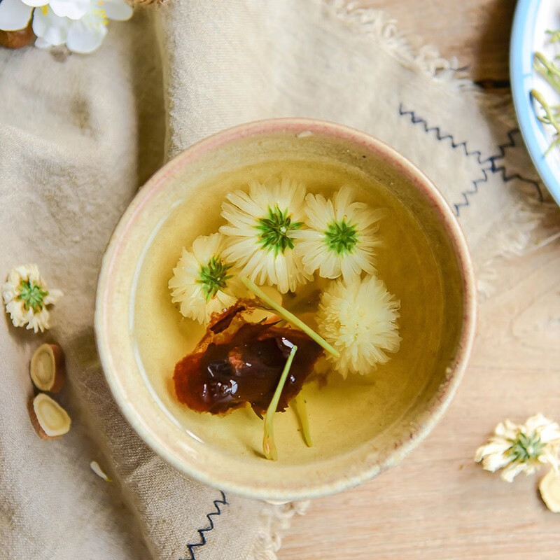 半亩良田 花果茶 胖大海菊花茶2种茶包组合360g 金银杞菊 胖大海 金银花 菊花 甘草片 枸杞高清大图