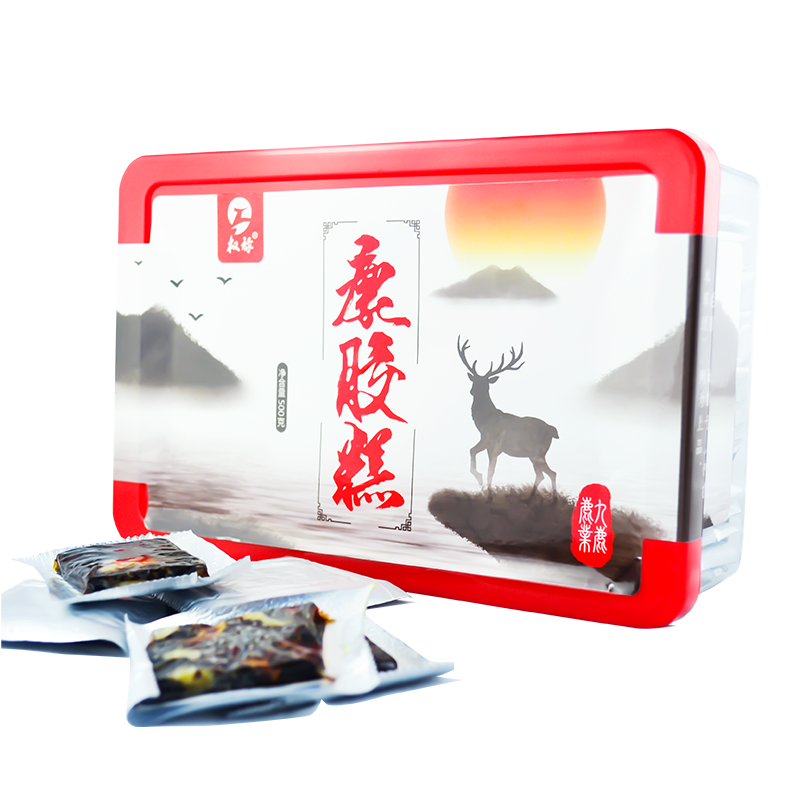 权禄(quanlu)权禄 山东东阿产 非阿胶 鹿胶糕500g 非阿胶块非阿胶糕 东阿原产 即食鹿胶糕固元膏 非阿胶糕