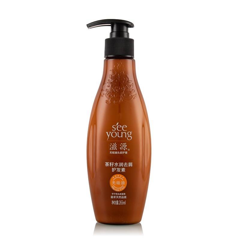 滋源茶籽水润去屑护发素265ml(无硅油 改善水油平衡 清爽无油 男女士 中干头皮适用)瓶