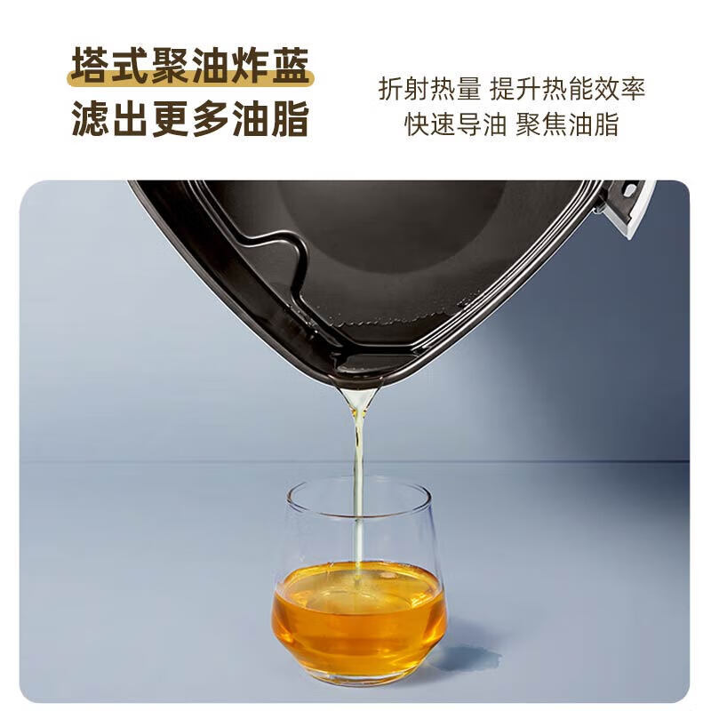 企采严选 空气炸锅5.0L大容量家用煎炸锅智能预约定时多功能空气烤箱可视窗口无油低脂不粘大功率薯条机 HD-ZG019E高清大图