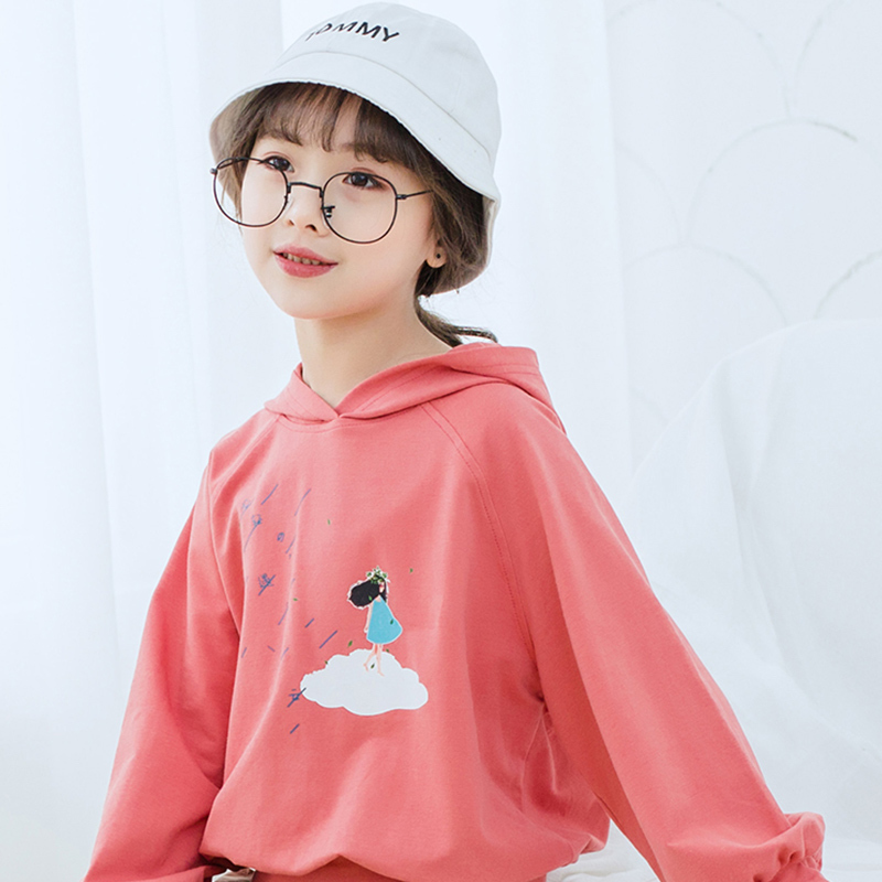 茵曼INMAN童装亲子装母女卫衣春季2019新款中大儿童宽松套头休闲上衣