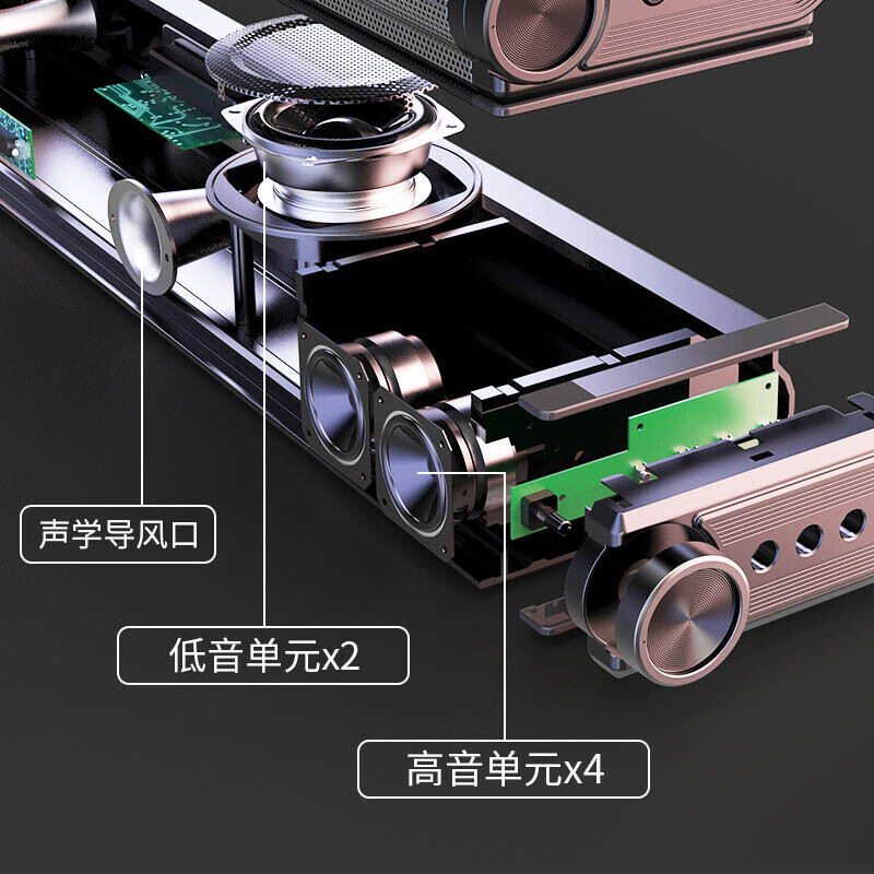 纽曼AK-600 电视音响回音壁K歌投影仪家庭影院音响客厅卧室蓝牙音箱立体声低音炮环绕音箱5.1环绕130W大功率