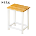 汉诺鑫威凳子培训用加厚简约方凳子学习凳子家用凳子餐凳黄木纹-直角-白架四梁