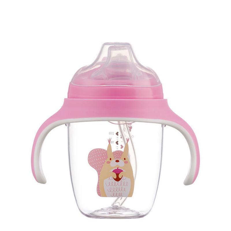 1号宝贝宝宝鸭嘴杯吸管杯儿童水杯宝宝学饮杯带吸管手柄奶瓶防漏