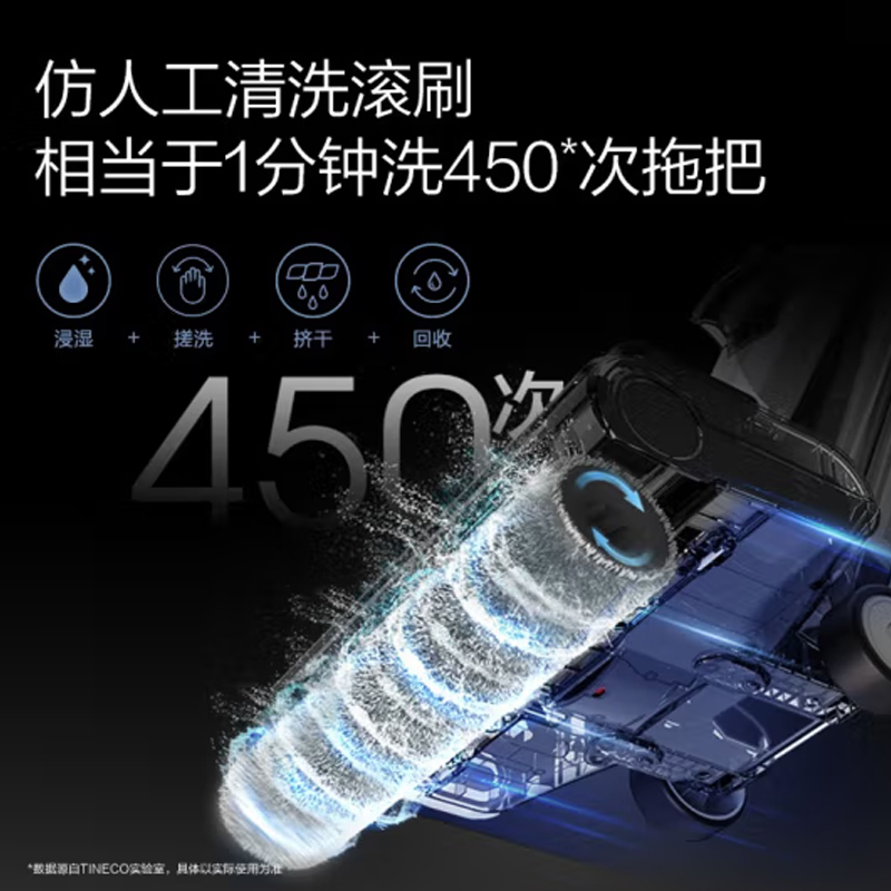 无线洗地机家用 芙万LED 智能吸尘器干湿两用式吸拖高清大图
