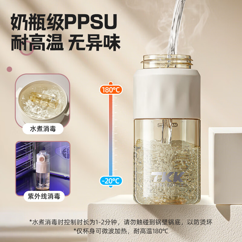 TKK超凡运动双饮杯 TKK1030-800ml 白色高清大图