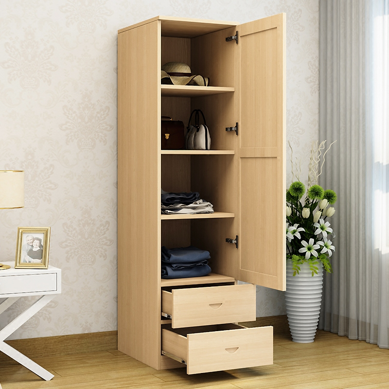 寻木匠经济小户型松木单衣柜实木简易组装卧室储物衣橱柜定制