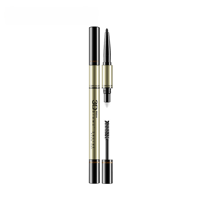 Mistine 蜜丝婷 3D立体眉笔眉粉染眉膏三合一 #01深棕色 2.45g(防水 防汗 不晕染 易上色 自然锁色)