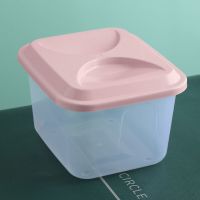 家用塑料透明米箱厨房带盖米桶防潮防虫揭盖米桶面粉杂粮存放米缸 粉色15斤揭盖(送米杯)