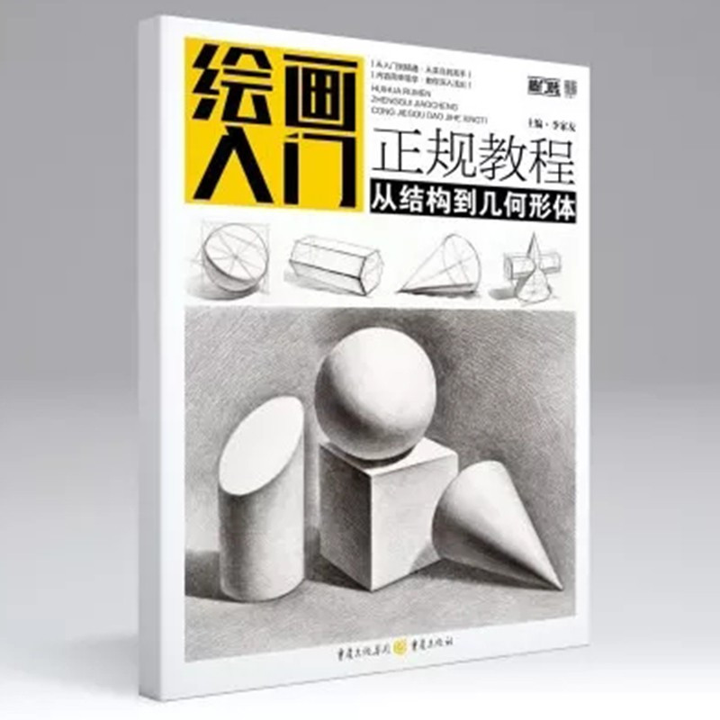 [正版]2018敲门砖 绘画入门正规教程从结构到几何形体 李家友基础书