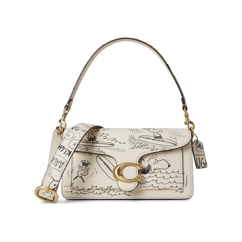 COACH/蔻驰女包肩背寸报童印花通勤托特包