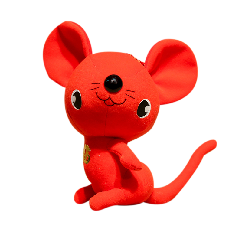 新年雅皮士如意鼠毛绒玩具可爱小老鼠娃娃新年吉祥物公司年会礼品