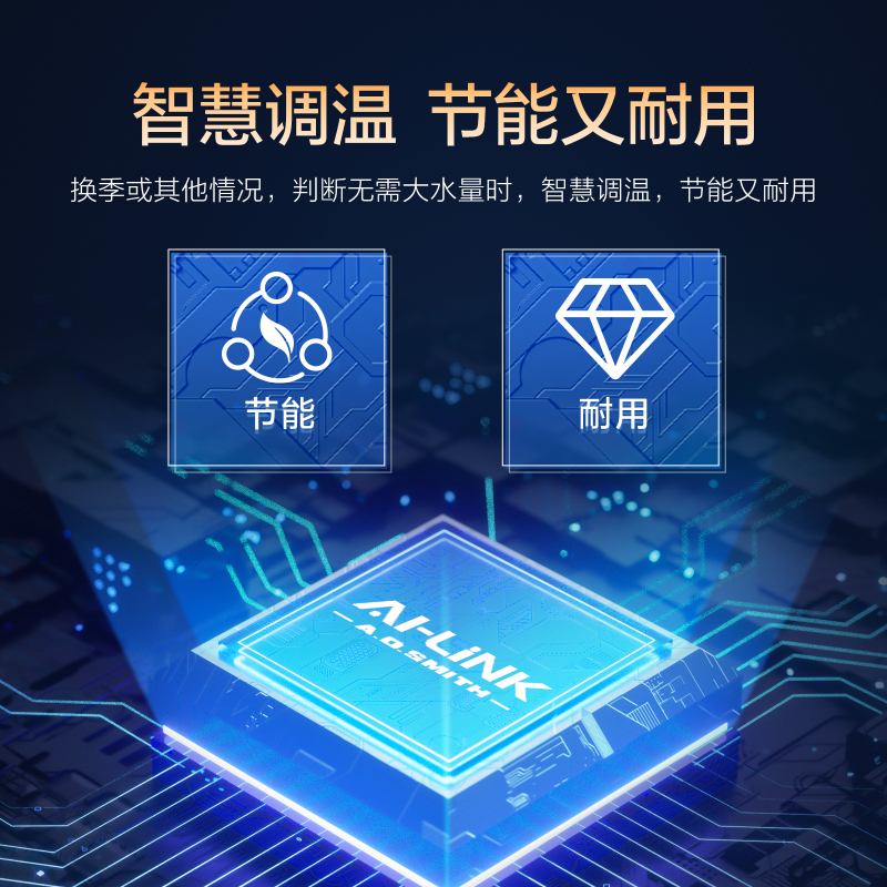 史密斯80升电热水器 家用 双胆扁桶 纤薄黑科技 大屏触控 双擎速热 E80HGDWi一级能效 储水式