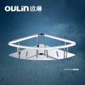 欧琳不锈钢卫浴挂件套装 不锈钢挂件 卫浴五金套件毛巾架 浴巾架 置物架 一件装 OLZWY1101单层角篮