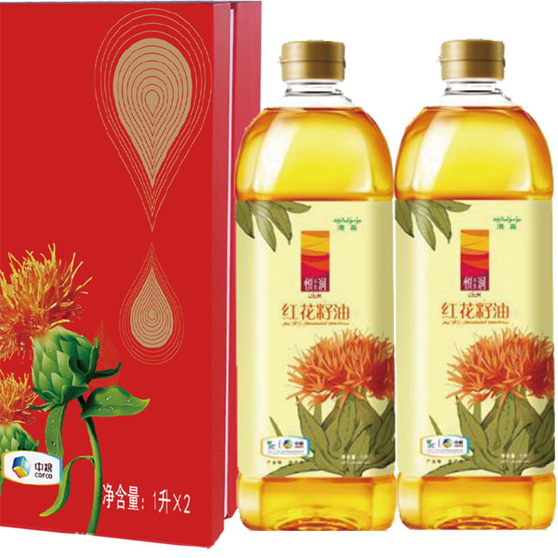 中粮悦润纯红花压榨籽油礼盒